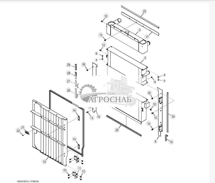 Комплект элементов системы охлаждения 
